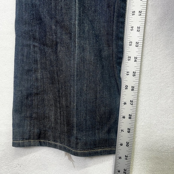 7 For All Mankind Bootcut Jeans Womens 29 Waist Stretch Blue Denim Faded 1686 - Picture 7 of 11